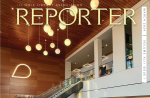 Cover image with the title ILA reporter and a photo of the Hub inside Helen Plum Library