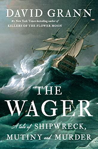 The Wager book cover: waves crashing against an old ship